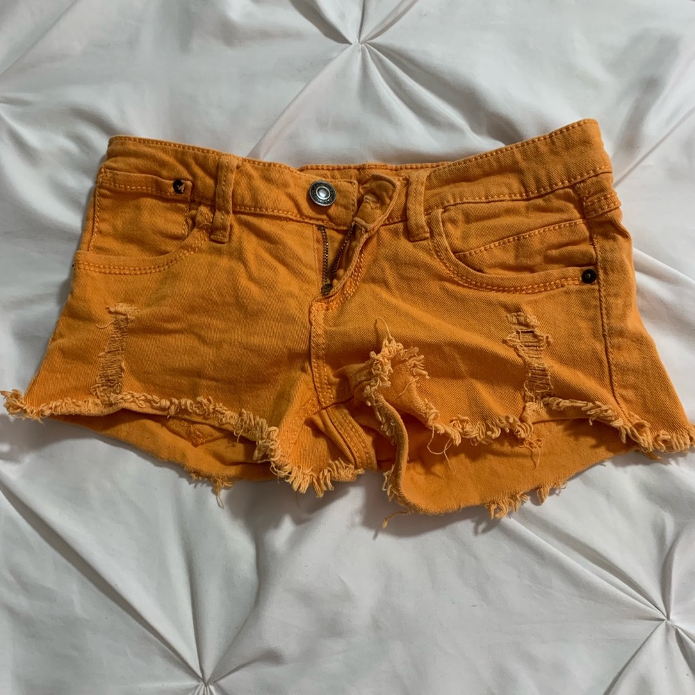 Orange Cut-Off Shorts
